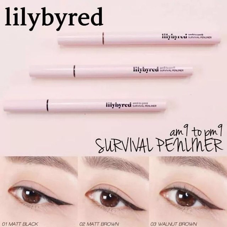 BÚT KẺ MẮT NƯỚC LILYBYRED AM9 TO PM9 SURVIVAL PENLINER 0.6G