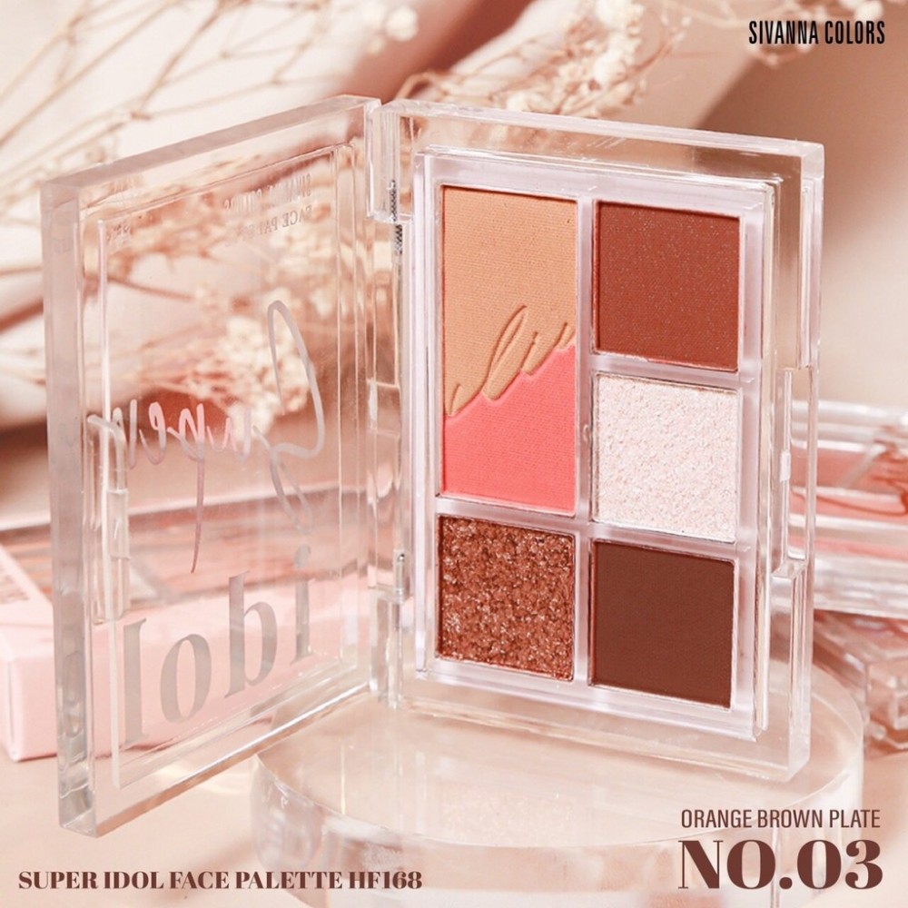 Bảng phấn mắt sivanna colors super idol #04 cam đào