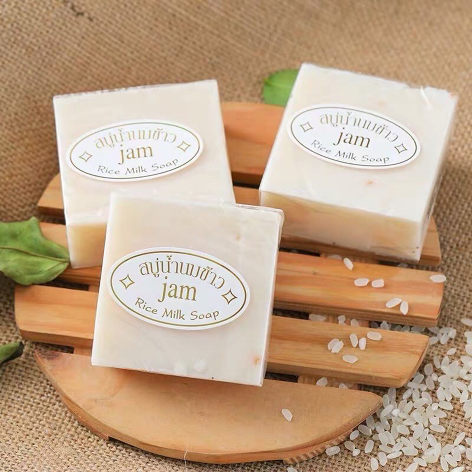 Xà Phòng Kích Trắng Cám Gạo Thái Lan Jam Rice Milk Soap 