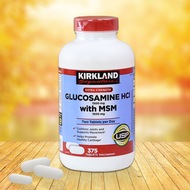 Thực Phẩm Bổ Sung Kirkland Signature Glucosamine HCl 1500mg với MSM 1500mg