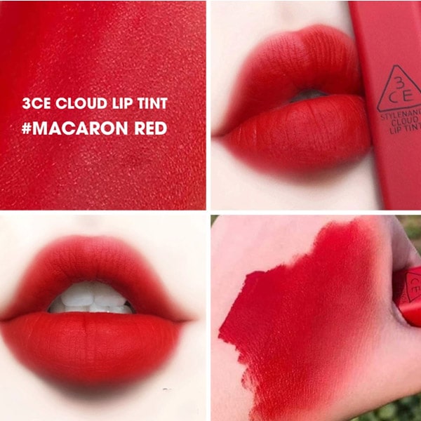 son kem 3ce macaron red đỏ thuần ánh nâu