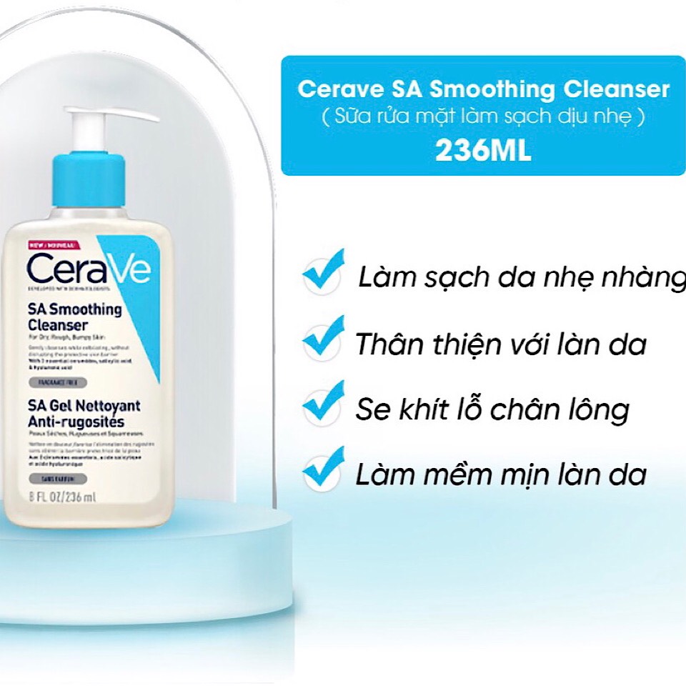 Sữa Rửa Mặt Cerave SA Smoothing Cleanser 236ml