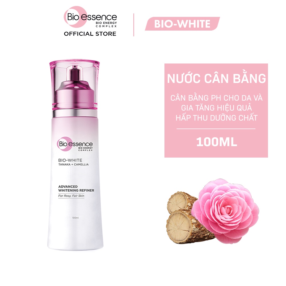 Nước Cân Bằng Dưỡng Trắng Da Chuyên Sâu Chiết Xuất Tanaka + Camellia Bio-Essence Bio-White Advanced Whitening Refiner 100ml