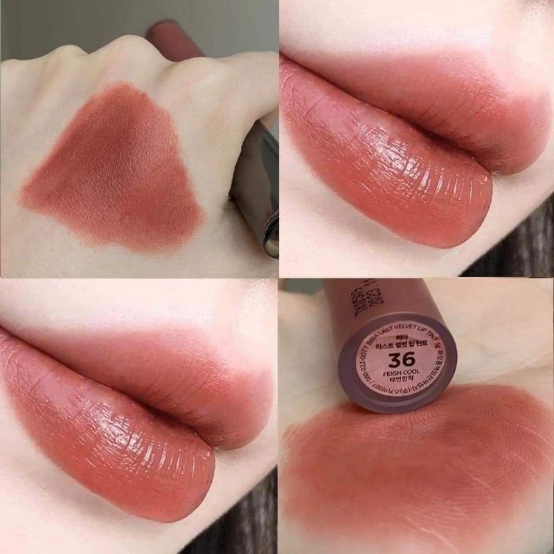 Son Kem Lì BBIA Last Velvet Lip Tint Version 8 Màu 36 FEIGN COOL Hồng nâu