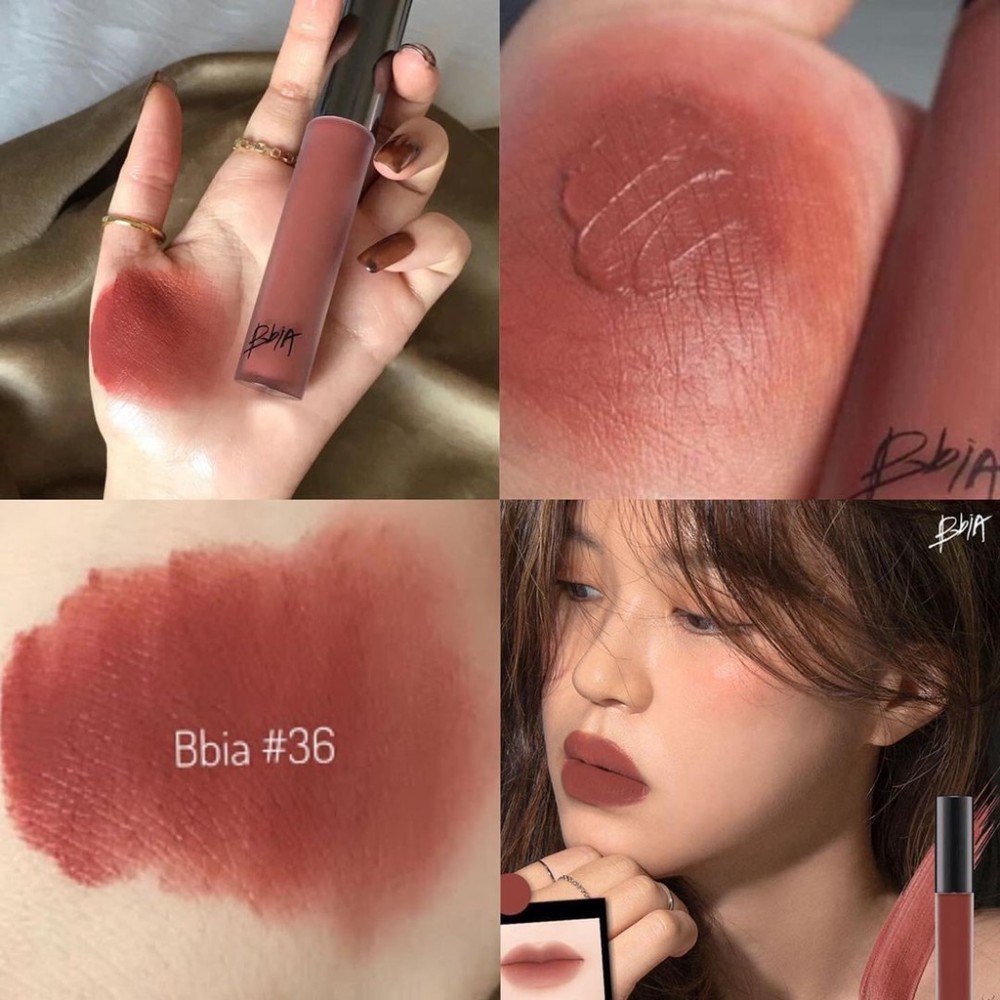 Son Kem Lì BBIA Last Velvet Lip Tint Version 8 Màu 36 FEIGN COOL Hồng nâu