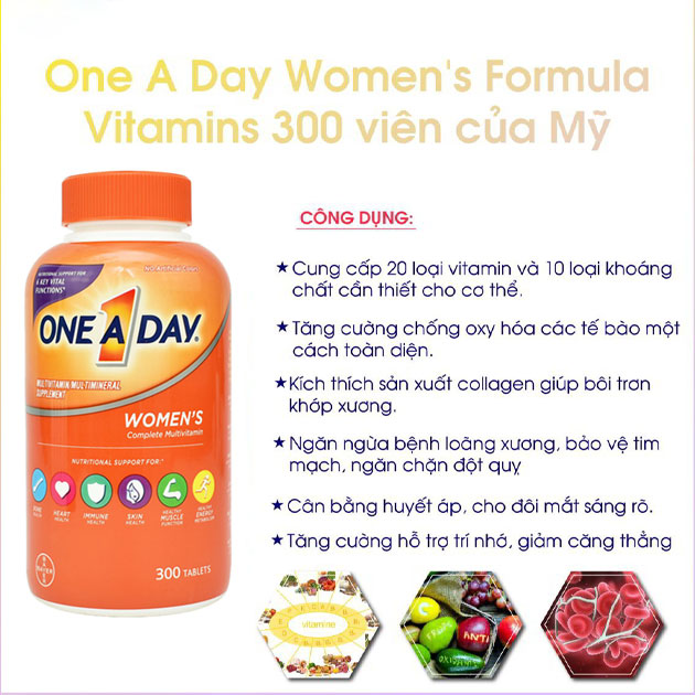 Viên Bổ Sung Vitamin Tổng Hợp One A Day Women’s Health Formula