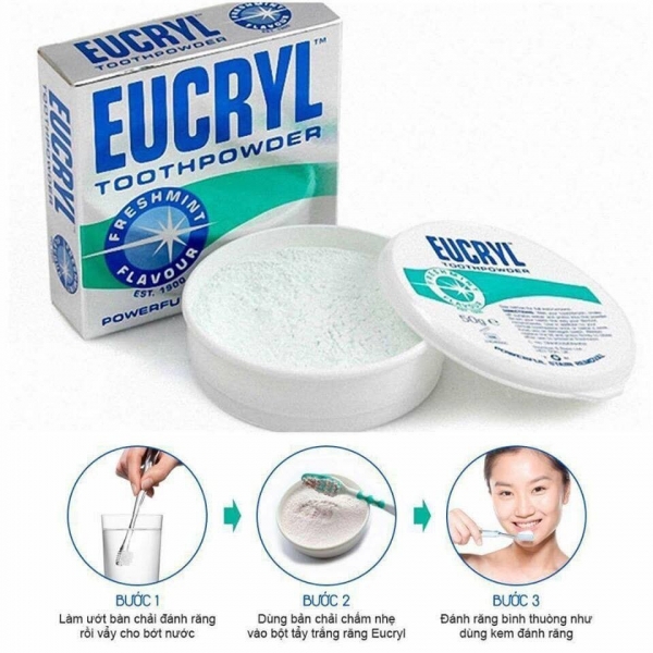 Bột Tẩy Trắng Răng Eucryl Toothpowder 50Gr - Giá cực rẻ!