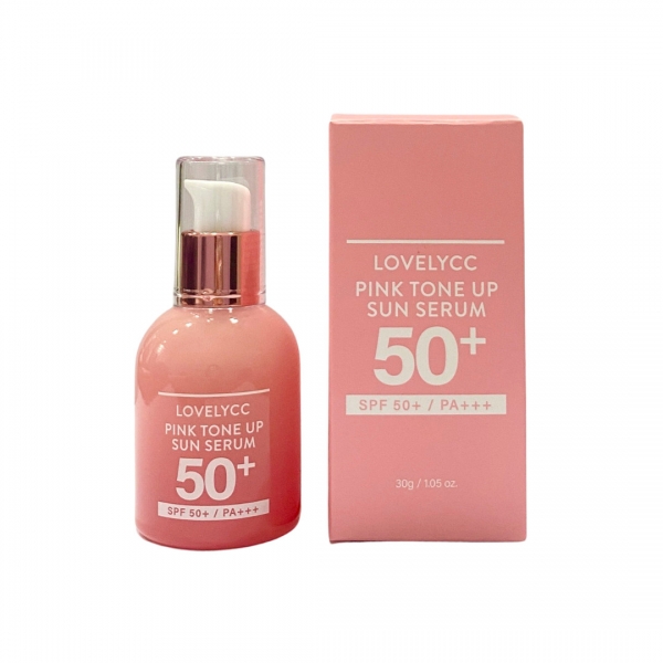 Serum chống nắng lên tone Lovelycc Pink tone Up ampoule SPF 50+ 30G - Giá cực rẻ!