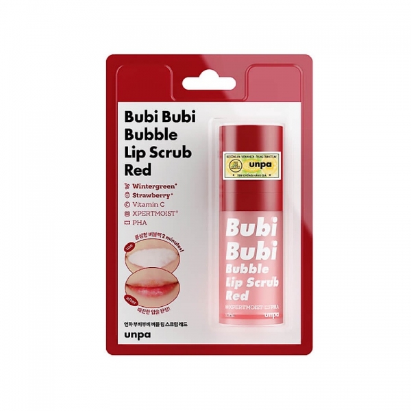 [NEW]-Tẩy Tế Bào Sủi Bọt Cho Môi Unpa Bubi Bubi Bubble Lip Scrub dâu tây - Giá cực rẻ!