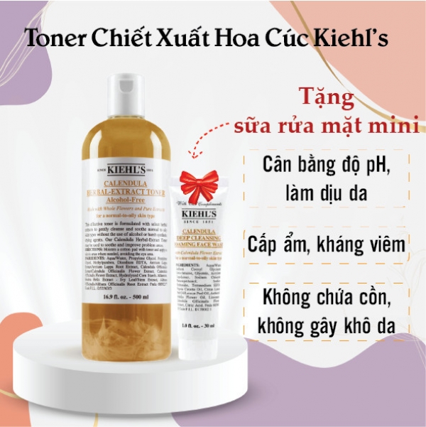 Toner chiết xuất hoa cúc Thanh lọc da Kiehl's 500ML - Giá cực rẻ!