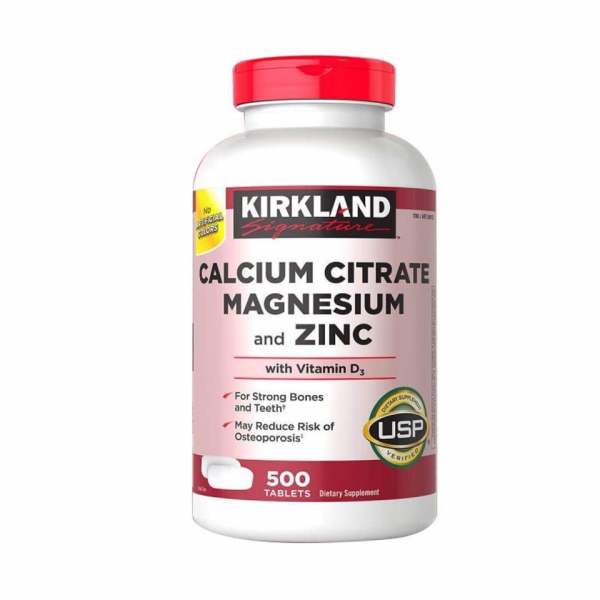 Viên Uống Bổ Khớp Kirkland Calcium Citrate Magnesium and Zinc 500 viên - Giá cực rẻ!