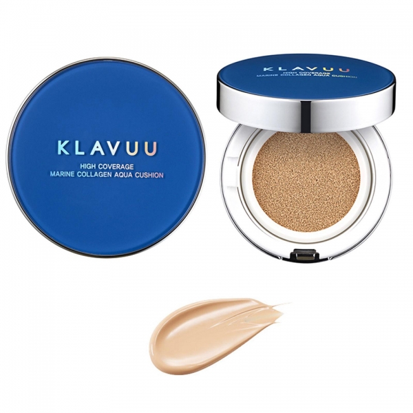 Phấn nước Klavuu Blue Pearlsation High Coverage Marine Collagen Aqua Cushion - Giá cực rẻ!