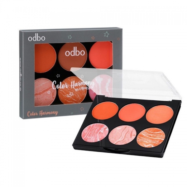 bảng má hồng 6 ô odbo color harmony blusher - Giá cực rẻ!