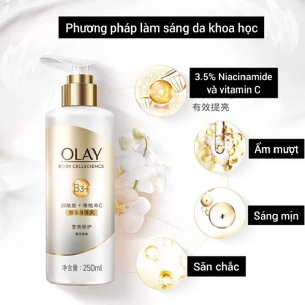 Sữa Dưỡng Thể Trắng Da, Mờ Thâm Olay Body Cellscience B3+ Vitamin C - Giá cực rẻ!