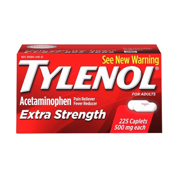 Viên Uống Giảm Đau Hạ Sốt Tylenol Acetaminophen Pain Reliever 500mg 225 Viên Mỹ